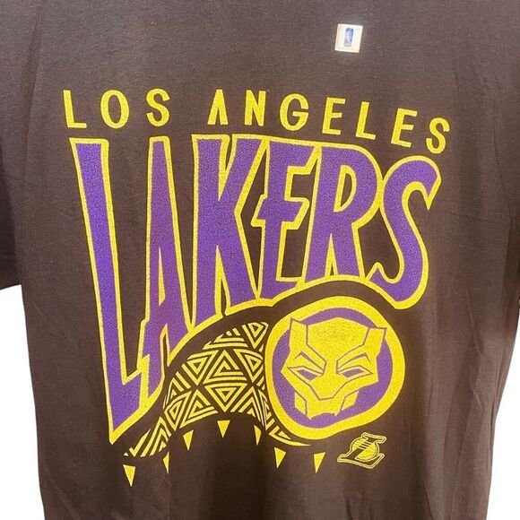 Junk Food Clothing Lakers Wakanda Forever Pattern Tee Shirt - Picture 5 of 8